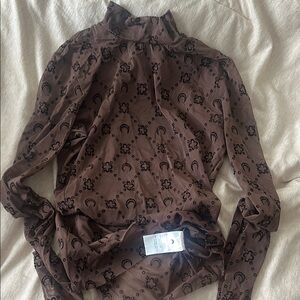 Marine Serre Mocha Patterned Top